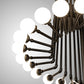 Meyda Lighting PipeDream 50" 20-Light Oil Rubbed Bronze Cascading Chandelier With White Opal Shade Glass