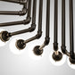 Meyda Lighting PipeDream 50" 20-Light Oil Rubbed Bronze Cascading Chandelier With White Opal Shade Glass