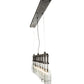 Meyda Lighting PipeDream 75" 10-Light Wrought Iron Pendant Light With Clear Bottle Shade Glass