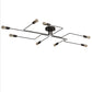 Meyda Lighting PipeDream Alva 79" 8-Light Wrought Iron Flush Mount Light