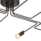 Meyda Lighting PipeDream Alva 79" 8-Light Wrought Iron Flush Mount Light