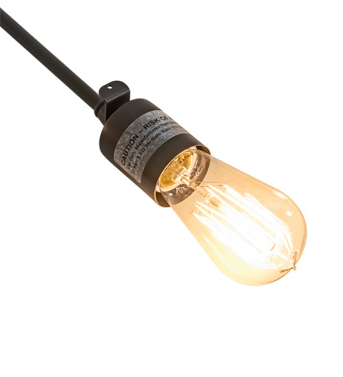 Meyda Lighting PipeDream Alva 79" 8-Light Wrought Iron Flush Mount Light