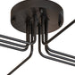Meyda Lighting PipeDream Alva 79" 8-Light Wrought Iron Flush Mount Light