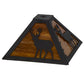 Meyda Lighting Placid Deer 16" Oil Rubbed Bronze Frame With Honey Amber Art Shade Glass