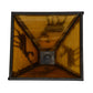 Meyda Lighting Placid Deer 16" Oil Rubbed Bronze Frame With Honey Amber Art Shade Glass