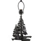 Meyda Lighting Placid Deer 21" 2-Light Oil Rubbed Bronze Table Lamp With Honey Amber Art Shade Glass and Lighted Base