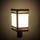 Meyda Lighting Plainview 12" Cafe Noir Outdoor Post Mount Light With Provostone Idalight Shade