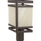Meyda Lighting Plainview 12" Cafe Noir Outdoor Post Mount Light With Provostone Idalight Shade
