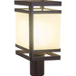 Meyda Lighting Plainview 12" Cafe Noir Outdoor Post Mount Light With Provostone Idalight Shade