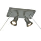 Meyda Lighting Plateau 49" 2-Light Wrought Iron Inverted Pendant Light With Clear Shade Glass