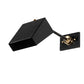 Meyda Lighting Platz 5" Solar Black & Natural Brass Wall Sconce With White Statuario Idalight Shade