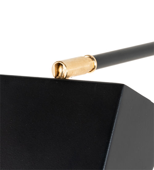 Meyda Lighting Platz 5" Solar Black & Natural Brass Wall Sconce With White Statuario Idalight Shade