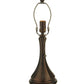 Meyda Lighting Poinsettia 18" Mahogany Bronze Fluted Accent Table Lamp With Multi-Colored Shade Glass