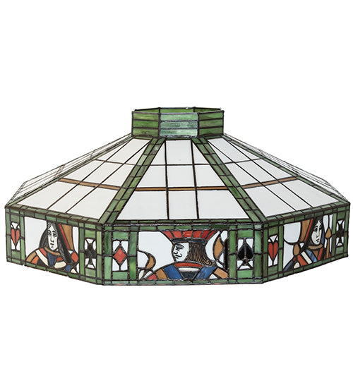 Meyda Lighting Poker Face 23" Multi-Colored Shade Glass