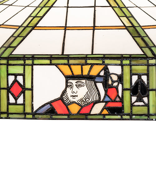 Meyda Lighting Poker Face 23" Multi-Colored Shade Glass