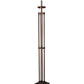 Meyda Lighting Poker Face 61" 2-Light Mahogany Bronze Floor Lamp With Multi-Colored Stained Shade Glass