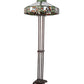 Meyda Lighting Poker Face 61" 2-Light Mahogany Bronze Floor Lamp With Multi-Colored Stained Shade Glass