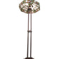 Meyda Lighting Poker Face 61" 2-Light Mahogany Bronze Floor Lamp With Multi-Colored Stained Shade Glass