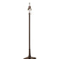 Meyda Lighting Poker Face 65" 2-Light Mahogany Bronze Floor Lamp With Multi-Colored Stained Shade Glass