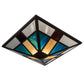 Meyda Lighting Polaris 43" Oil Rubbed Bronze Semi-flush Mount Light With Multi-Colored Shade Glass