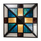 Meyda Lighting Polaris 43" Oil Rubbed Bronze Semi-flush Mount Light With Multi-Colored Shade Glass