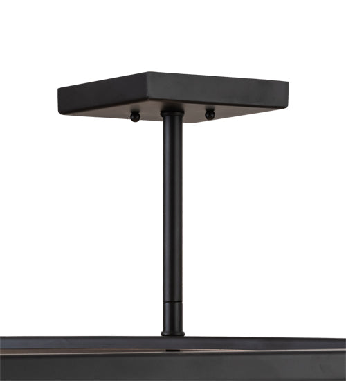 Meyda Lighting Polaris 43" Oil Rubbed Bronze Semi-flush Mount Light With Multi-Colored Shade Glass