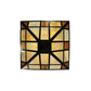 Meyda Lighting Polaris 51" 4-Light Timeless Bronze Inverted Pendant Light With Amber Mica & Beige Iridescent Shade Glass
