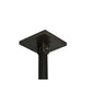 Meyda Lighting Polaris 51" 4-Light Timeless Bronze Inverted Pendant Light With Amber Mica & Beige Iridescent Shade Glass