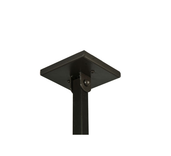 Meyda Lighting Polaris 51" 4-Light Timeless Bronze Inverted Pendant Light With Amber Mica & Beige Iridescent Shade Glass