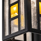Meyda Lighting Polaris 6" Solar & Matte Black Wall Sconce With Multi-Colored Shade Glass