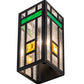 Meyda Lighting Polaris 6" Solar & Matte Black Wall Sconce With Multi-Colored Shade Glass