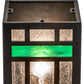 Meyda Lighting Polaris 6" Solar & Matte Black Wall Sconce With Multi-Colored Shade Glass