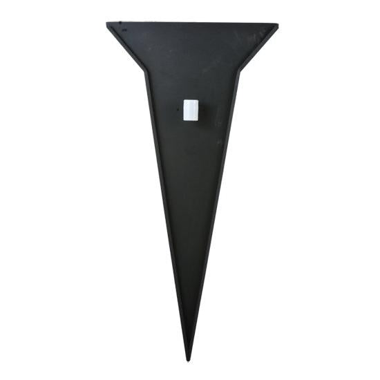 Meyda Lighting Polaris II 18" 2-Light Black Wall Sconce With Red and Amber Shade Glass