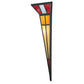 Meyda Lighting Polaris II 18" 2-Light Black Wall Sconce With Red and Amber Shade Glass