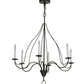 Meyda Lighting Polonaise 36" 6-Light Timeless Bronze Chandelier With White Faux Candlelight