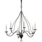 Meyda Lighting Polonaise 36" 6-Light Timeless Bronze Chandelier With White Faux Candlelight