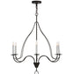 Meyda Lighting Polonaise 36" 6-Light Timeless Bronze Chandelier With White Faux Candlelight