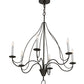 Meyda Lighting Polonaise 36" 6-Light Timeless Bronze Chandelier With White Faux Candlelight