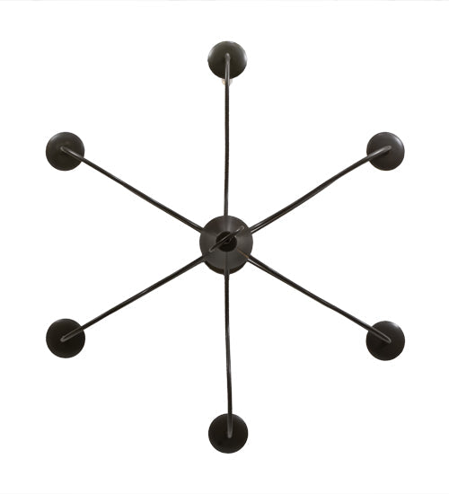 Meyda Lighting Polonaise 36" 6-Light Timeless Bronze Chandelier With White Faux Candlelight