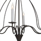 Meyda Lighting Polonaise 36" 6-Light Timeless Bronze Chandelier With White Faux Candlelight