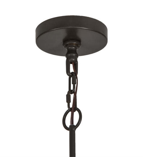 Meyda Lighting Polonaise 36" 6-Light Timeless Bronze Chandelier With White Faux Candlelight