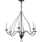 Meyda Lighting Polonaise 36" 6-Light Timeless Bronze Chandelier With White Faux Candlelight