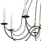 Meyda Lighting Polonaise 48" 12-Light 2-Tier Timeless Bronze Chandelier With White Faux Candlelight