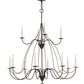 Meyda Lighting Polonaise 48" 12-Light 2-Tier Timeless Bronze Chandelier With White Faux Candlelight