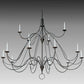 Meyda Lighting Polonaise 96" 15-Light 2-Tier Coffee Bean Chandelier With Faux Candlelight