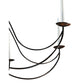 Meyda Lighting Polonaise 96" 15-Light 2-Tier Coffee Bean Chandelier With Faux Candlelight