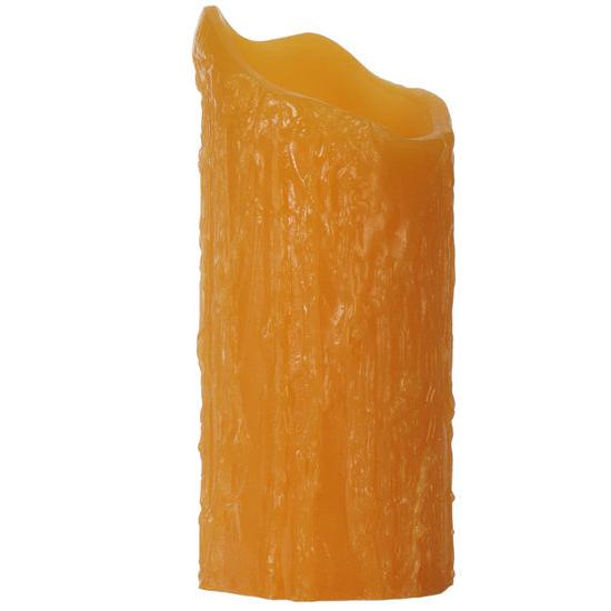Meyda Lighting Poly Resin 104890 3" Honey Amber Uneven Top Candle Cover Shade