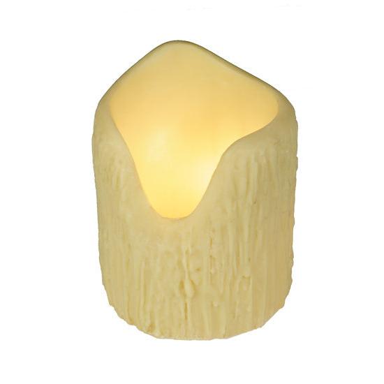 Meyda Lighting Poly Resin 106180 4" Ivory Uneven Top Candle Cover Shade