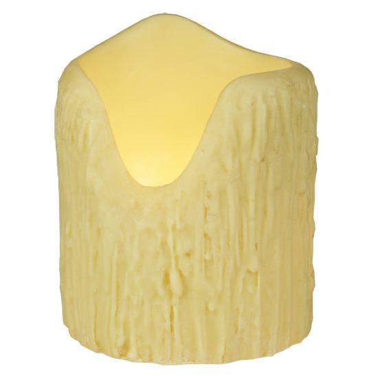 Meyda Lighting Poly Resin 106180 4" Ivory Uneven Top Candle Cover Shade
