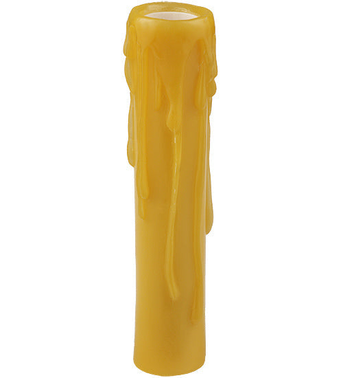 Meyda Lighting Poly Resin 1"W x 6"H Honey Amber Flat Top Candle Cover